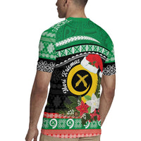 Vanuatu Pig's Tusk Meri Krismas! Rugby Jersey Vanuatuan Sand Drawing Pattern LT9 - Polynesian Pride