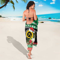 Vanuatu Pig's Tusk Meri Krismas! Sarong Vanuatuan Sand Drawing Pattern LT9 - Polynesian Pride