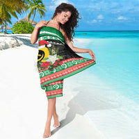 Vanuatu Pig's Tusk Meri Krismas! Sarong Vanuatuan Sand Drawing Pattern LT9 - Polynesian Pride