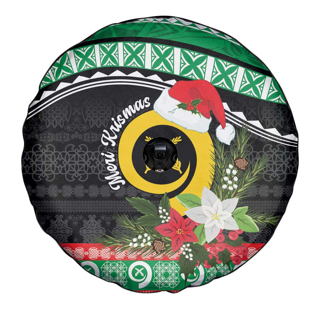 Vanuatu Pig's Tusk Meri Krismas! Spare Tire Cover Vanuatuan Sand Drawing Pattern LT9 - Polynesian Pride