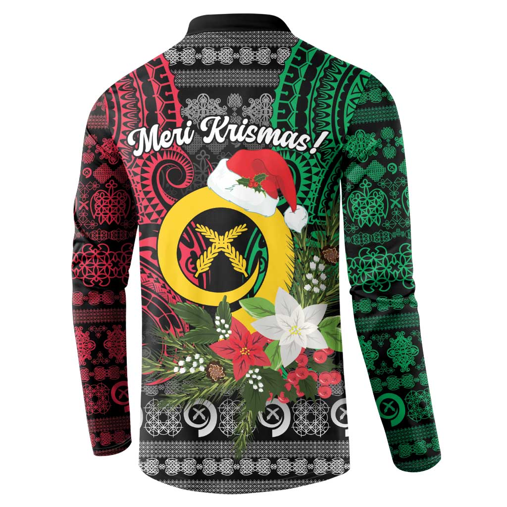 Vanuatu Pig's Tusk Meri Krismas! Button Sweatshirt Vanuatuan Ancient Art Spirit LT9 - Polynesian Pride