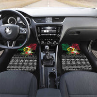 Vanuatu Pig's Tusk Meri Krismas! Car Mats Vanuatuan Ancient Art Spirit LT9 Set 2pcs - Front Black - Polynesian Pride