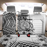 Ia Orana Tahiti Personalised Back Car Seat Cover French Polynesia Hook Tattoo Special White Color LT9 - Polynesian Pride