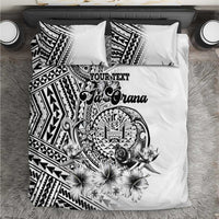 Ia Orana Tahiti Personalised Bedding Set French Polynesia Hook Tattoo Special White Color LT9 White - Polynesian Pride