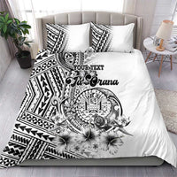Ia Orana Tahiti Personalised Bedding Set French Polynesia Hook Tattoo Special White Color LT9 - Polynesian Pride