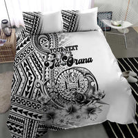 Ia Orana Tahiti Personalised Bedding Set French Polynesia Hook Tattoo Special White Color LT9 - Polynesian Pride
