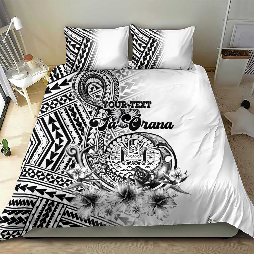 Ia Orana Tahiti Personalised Bedding Set French Polynesia Hook Tattoo Special White Color LT9 - Polynesian Pride