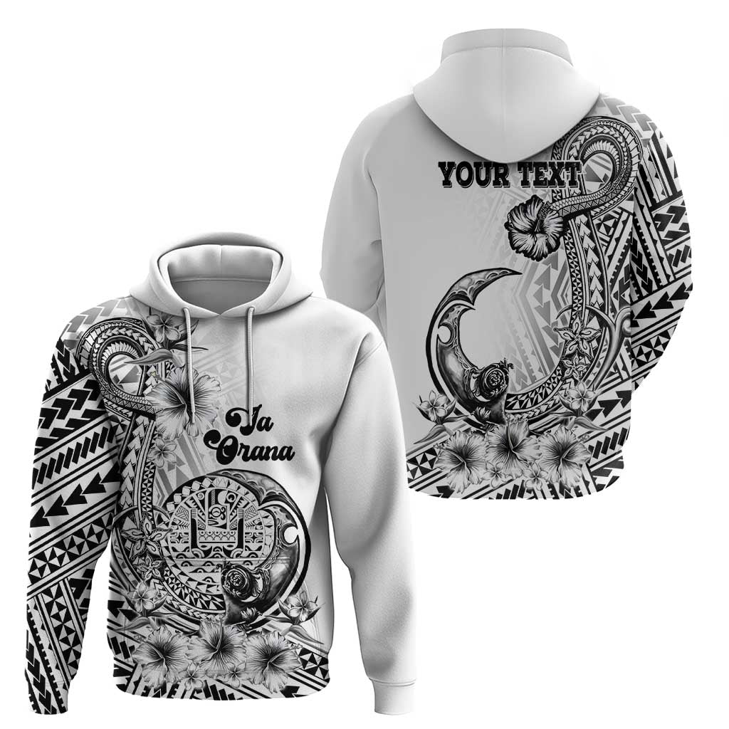 Ia Orana Tahiti Personalised Hoodie French Polynesia Hook Tattoo Special White Color LT9 - Polynesian Pride