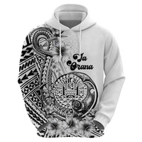Ia Orana Tahiti Personalised Hoodie French Polynesia Hook Tattoo Special White Color LT9 - Polynesian Pride