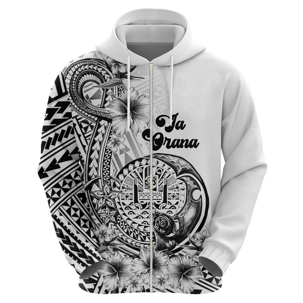 Ia Orana Tahiti Personalised Hoodie French Polynesia Hook Tattoo Special White Color LT9 - Polynesian Pride