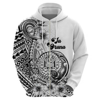 Ia Orana Tahiti Personalised Hoodie French Polynesia Hook Tattoo Special White Color LT9 - Polynesian Pride