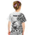 La Orana Tahiti Personalised Kid T Shirt French Polynesia Hook Tattoo Special White Color LT9 - Polynesian Pride