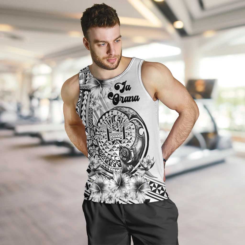 Ia Orana Tahiti Personalised Men Tank Top French Polynesia Hook Tattoo Special White Color LT9 White - Polynesian Pride