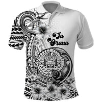 Ia Orana Tahiti Personalised Polo Shirt French Polynesia Hook Tattoo Special White Color LT9 White - Polynesian Pride