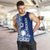 Nauru Independence Personalised Men Tank Top Naoero Hook Tattoo Special Polynesian Pattern LT9 Blue - Polynesian Pride