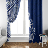 Nauru Independence Personalised Window Curtain Naoero Hook Tattoo Special Polynesian Pattern LT9 - Polynesian Pride