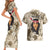 Personalized New Zealand Women's Day Couples Matching Short Sleeve Bodycon Dress and Hawaiian Shirt Maori Girl Feathers of Hope - Beige LT9 - Polynesian Pride