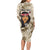 Personalized New Zealand Women's Day Long Sleeve Bodycon Dress Maori Girl Feathers of Hope - Beige LT9 - Polynesian Pride