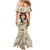 Personalized New Zealand Women's Day Mermaid Dress Maori Girl Feathers of Hope - Beige LT9 - Polynesian Pride