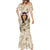 Personalized New Zealand Women's Day Mermaid Dress Maori Girl Feathers of Hope - Beige LT9 - Polynesian Pride