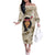 Personalized New Zealand Women's Day Off The Shoulder Long Sleeve Dress Maori Girl Feathers of Hope - Beige LT9 Women Beige - Polynesian Pride