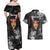 New Zealand Custom Women's Day Couples Matching Off Shoulder Maxi Dress and Hawaiian Shirt Maori Girl Feathers of Hope - Black LT9 - Polynesian Pride