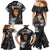 New Zealand Custom Women's Day Family Matching Mermaid Dress and Hawaiian Shirt Maori Girl Feathers of Hope - Black LT9 - Polynesian Pride