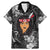 New Zealand Custom Women's Day Family Matching Mermaid Dress and Hawaiian Shirt Maori Girl Feathers of Hope - Black LT9 Dad's Shirt - Short Sleeve Black - Polynesian Pride