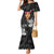 New Zealand Custom Women's Day Family Matching Mermaid Dress and Hawaiian Shirt Maori Girl Feathers of Hope - Black LT9 Mom's Dress Black - Polynesian Pride