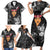 New Zealand Custom Women's Day Family Matching Short Sleeve Bodycon Dress and Hawaiian Shirt Maori Girl Feathers of Hope - Black LT9 - Polynesian Pride