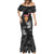 New Zealand Custom Women's Day Mermaid Dress Maori Girl Feathers of Hope - Black LT9 - Polynesian Pride