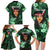 New Zealand Custom Women's Day Family Matching Long Sleeve Bodycon Dress and Hawaiian Shirt Maori Girl Feathers of Hope - Green LT9 - Polynesian Pride