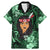 New Zealand Custom Women's Day Family Matching Mermaid Dress and Hawaiian Shirt Maori Girl Feathers of Hope - Green LT9 Dad's Shirt - Short Sleeve Green - Polynesian Pride