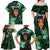 New Zealand Custom Women's Day Family Matching Off Shoulder Maxi Dress and Hawaiian Shirt Maori Girl Feathers of Hope - Green LT9 - Polynesian Pride