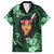 New Zealand Custom Women's Day Family Matching Short Sleeve Bodycon Dress and Hawaiian Shirt Maori Girl Feathers of Hope - Green LT9 Dad's Shirt - Short Sleeve Green - Polynesian Pride