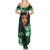 New Zealand Custom Women's Day Family Matching Summer Maxi Dress and Hawaiian Shirt Maori Girl Feathers of Hope - Green LT9 - Polynesian Pride