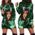 New Zealand Custom Women's Day Hoodie Dress Maori Girl Feathers of Hope - Green LT9 - Polynesian Pride