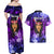 New Zealand Custom Women's Day Couples Matching Off Shoulder Maxi Dress and Hawaiian Shirt Maori Girl Feathers of Hope - Purple LT9 - Polynesian Pride