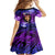 New Zealand Custom Women's Day Family Matching Long Sleeve Bodycon Dress and Hawaiian Shirt Maori Girl Feathers of Hope - Purple LT9 - Polynesian Pride