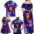 New Zealand Custom Women's Day Family Matching Off Shoulder Maxi Dress and Hawaiian Shirt Maori Girl Feathers of Hope - Purple LT9 - Polynesian Pride