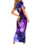 New Zealand Custom Women's Day Family Matching Short Sleeve Bodycon Dress and Hawaiian Shirt Maori Girl Feathers of Hope - Purple LT9 - Polynesian Pride