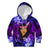 New Zealand Custom Women's Day Kid Hoodie Maori Girl Feathers of Hope - Purple LT9 Hoodie Purple - Polynesian Pride