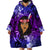 New Zealand Custom Women's Day Wearable Blanket Hoodie Maori Girl Feathers of Hope - Purple LT9 - Polynesian Pride