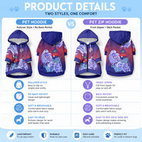 Guam Pet Hoodie Polynesian Floral Tribal LT9 - Polynesian Pride