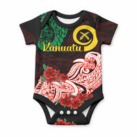 Vanuatu Baby Onesie Polynesian Floral Tribal LT9 Black - Polynesian Pride