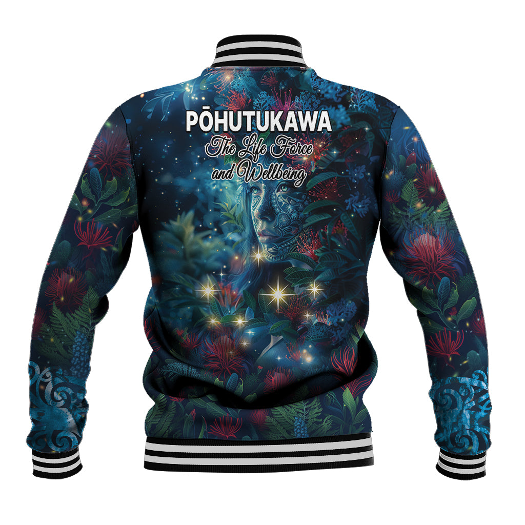 New Zealand Matariki Pohutukawa Baseball Jacket Te Mauri te Ora LT9 - Polynesian Pride