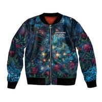 New Zealand Matariki Pohutukawa Bomber Jacket Te Mauri te Ora LT9 Unisex Art - Polynesian Pride
