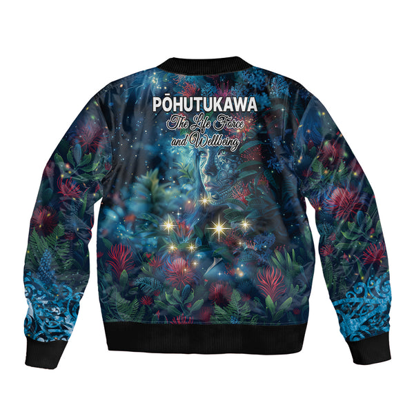 New Zealand Matariki Pohutukawa Bomber Jacket Te Mauri te Ora LT9