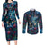 New Zealand Matariki Pohutukawa Couples Matching Long Sleeve Bodycon Dress and Long Sleeve Button Shirt Te Mauri te Ora