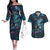 New Zealand Matariki Pohutukawa Couples Matching Off The Shoulder Long Sleeve Dress and Hawaiian Shirt Te Mauri te Ora